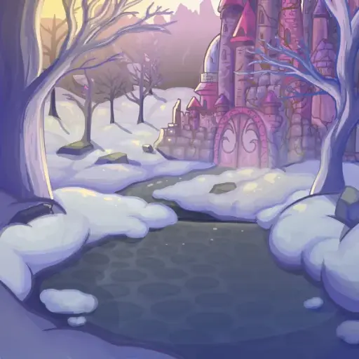 Snowy Faerieland Background